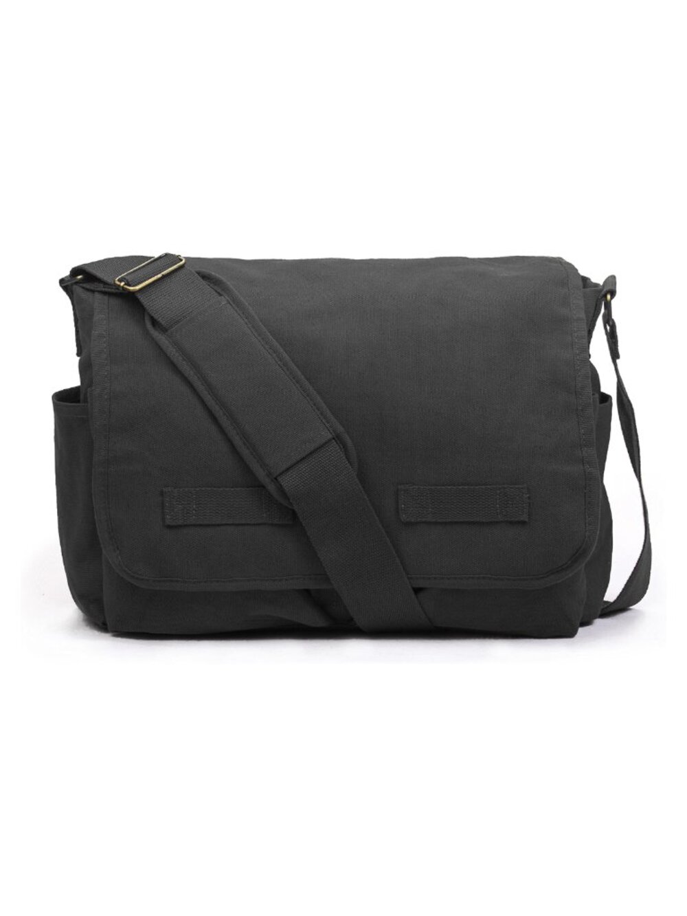 Heavyweight Cotton Canvas Messenger Bag Adjustable Shoulder Strap Work Travel